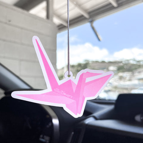 pink paper crane